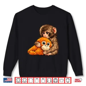 Punch Team Punch Cute Baby Monkey Shirt 2 Sweatshirt Punch Team Punch Cute Baby Monkey Shirt