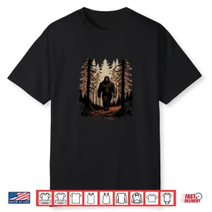 Bigfoot Sasquatch Silhouette Professional Nature Graphic Shirt