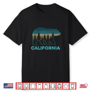 California Bear Vintage Retro Nature Hiking Souvenir Gift Shirt