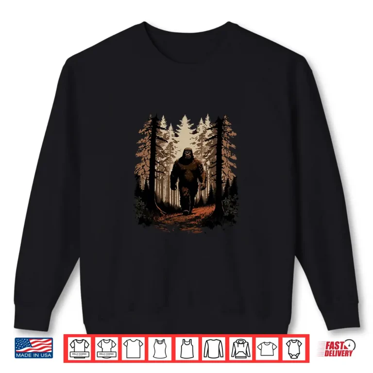 Sweatshirt Bigfoot Sasquatch Silhouette Professional Nature Graphic Shirt