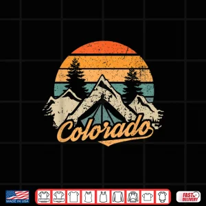 Colorado Retro Vintage Mountains Nature Hiking Graphic Shirt 4 Design Colorado Retro Vintage Mountains Nature Hiking Graphic Shirt
