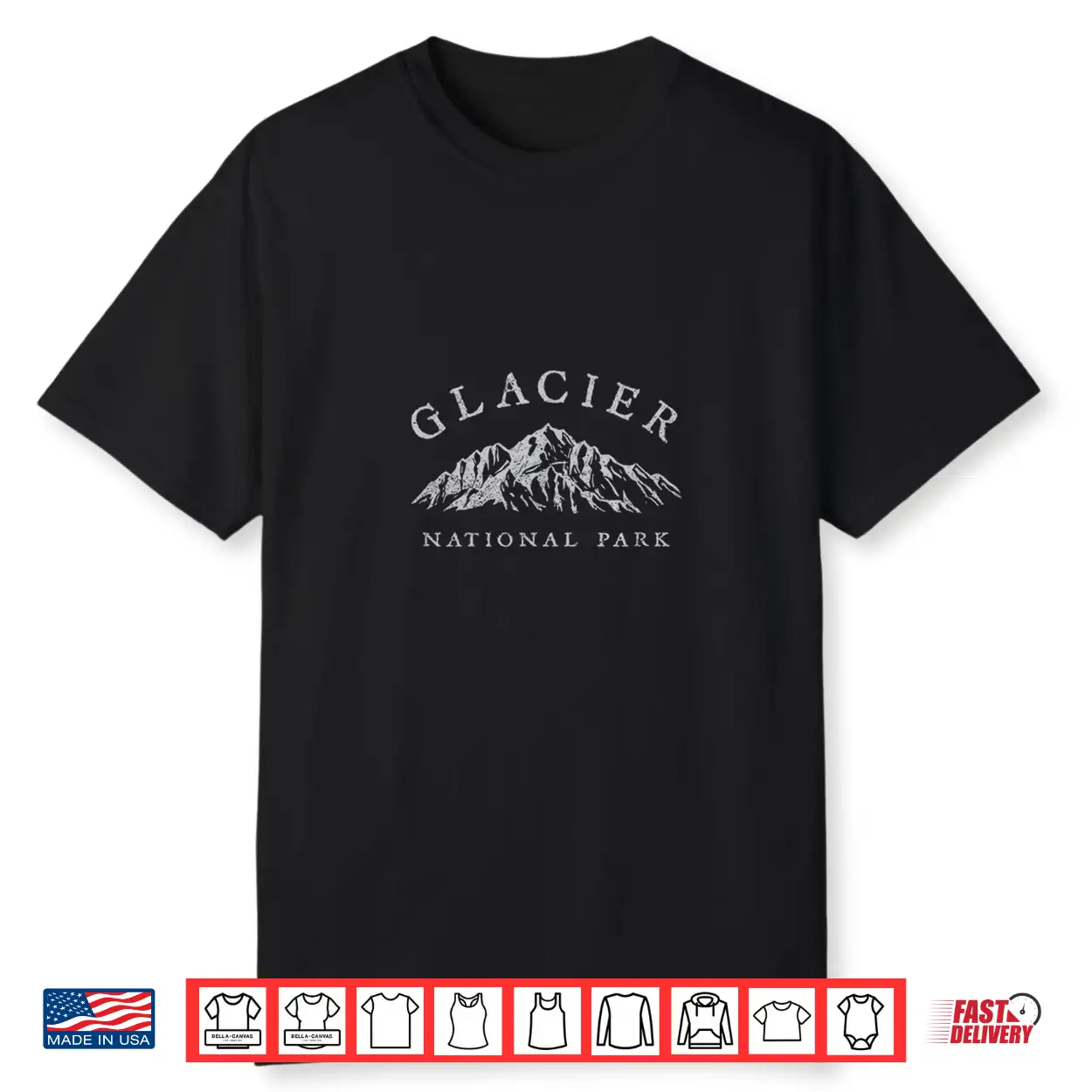Glacier National Park Montana Hiking Souvenir Graphic Shirt Glacier National Park Montana Hiking Souvenir Graphic Shirt