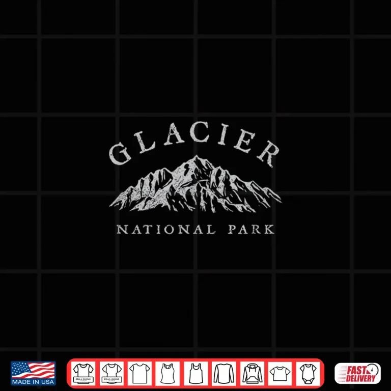 Design Glacier National Park Montana Hiking Souvenir Graphic Shirt