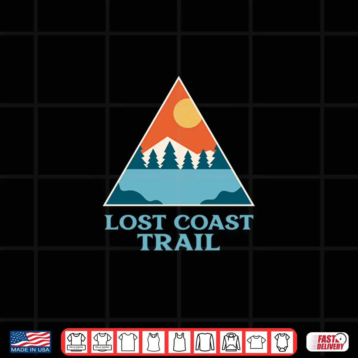 Lost Coast Trail California Hiking Souvenir Graphic Shirt Lost Coast Trail California Hiking Souvenir Graphic Shirt