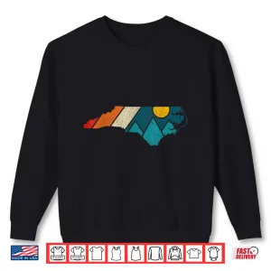 Sweatshirt North Carolina Vintage State Map Mountains Hiking Pride Shirt