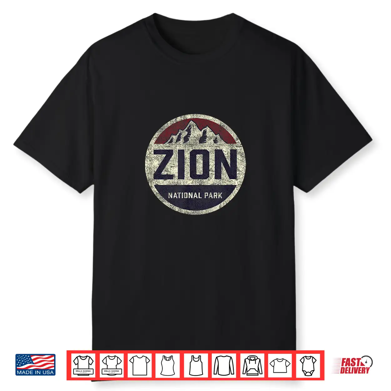 Retro Zion National Park Utah Mountain Hiking Graphic Shirt Retro Zion National Park Utah Mountain Hiking Graphic Shirt