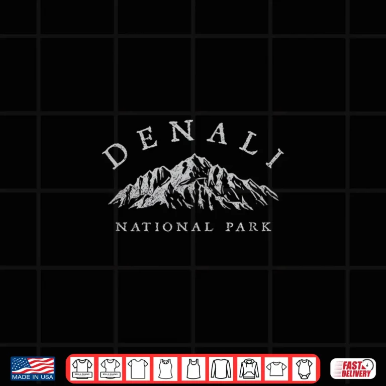 Design Retro Denali National Park Mountains Vintage Hiking Souvenir Shirt