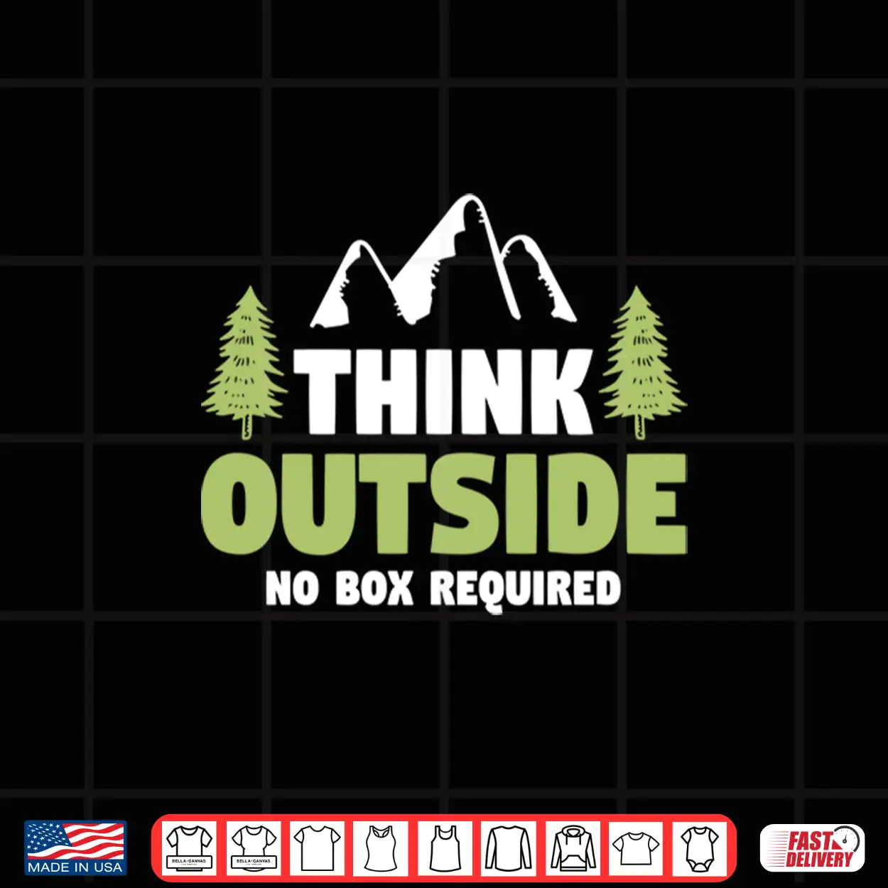 Think Outside No Box Required Hiking Nature Camp Shirt Think Outside No Box Required Hiking Nature Camp Shirt