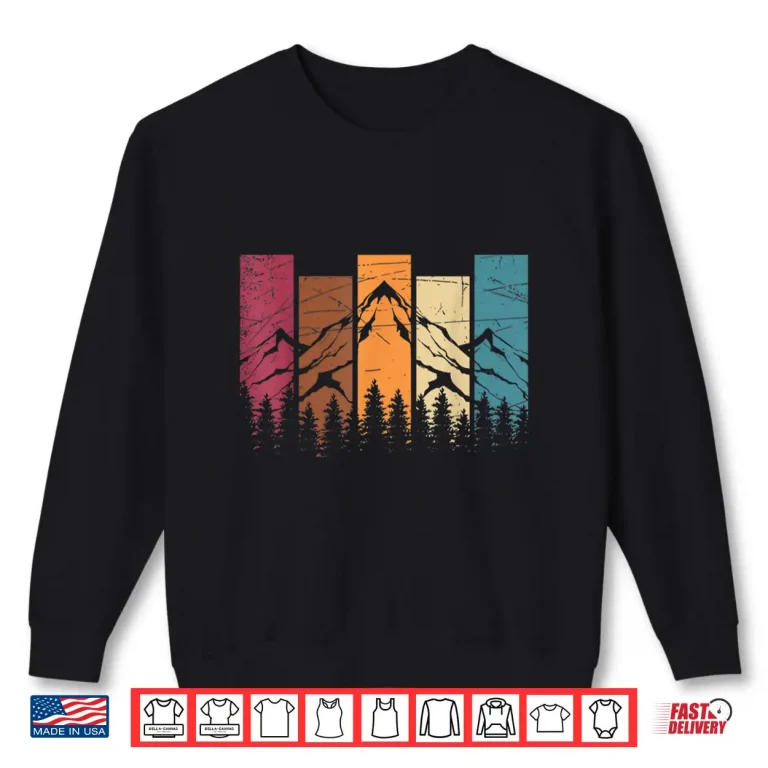 Sweatshirt Wildlife Forest Nature Trees Retro Outdoors Mountains Hiking Shirt