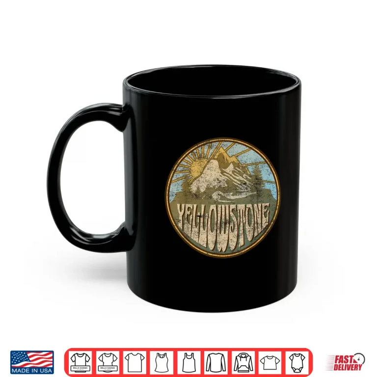 Mug Yellowstone National Park Nature Mountains Hiking Outdoors Shirt