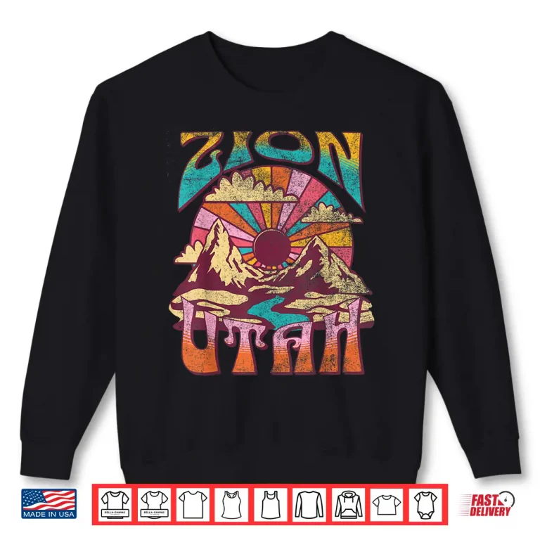 Sweatshirt Zion Utah Nature Hiking Mountains Outdoors Vintage Shirt