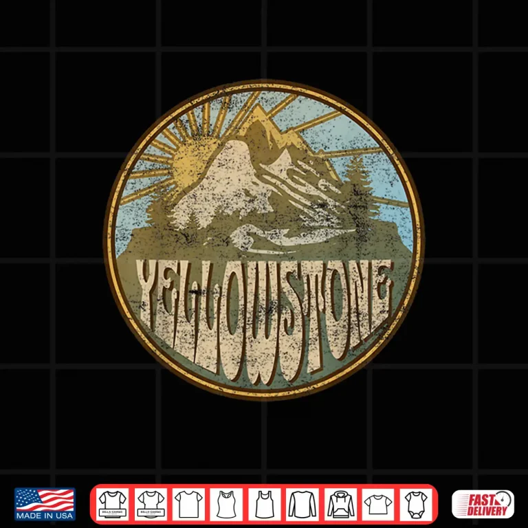 Design Yellowstone National Park Nature Mountains Hiking Outdoors Shirt