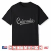 Colorado Baseball Fan Vintage Rocky Mountains Graphic Shirt