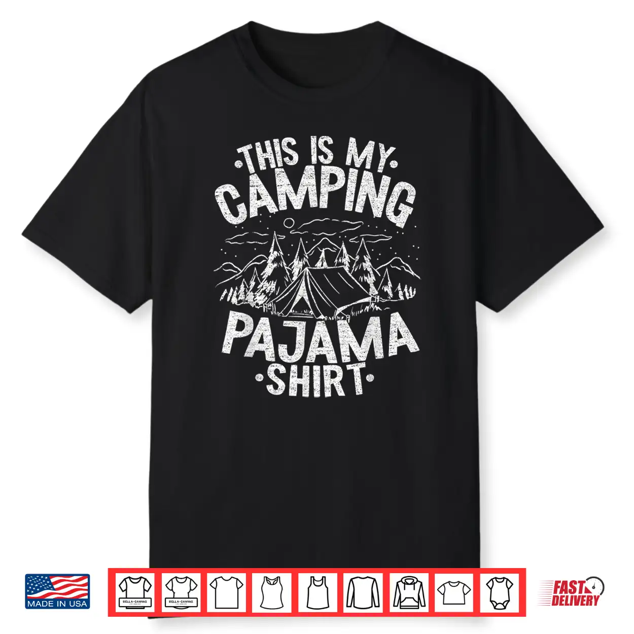 Funny Camper Outdoors Retro This Is My Camping Pajama Shirt Funny Camper Outdoors Retro This Is My Camping Pajama Shirt