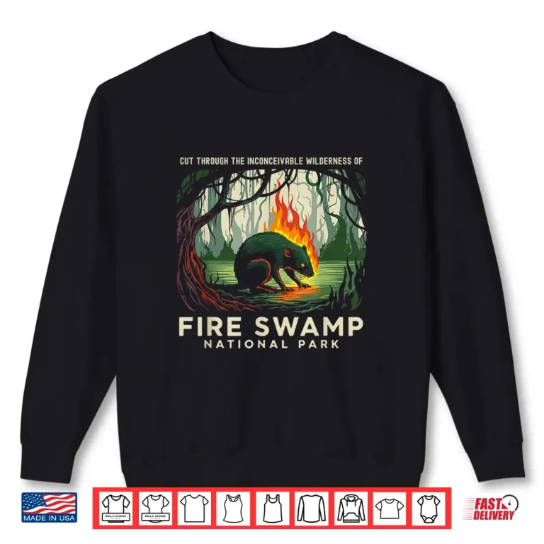 Sweatshirt Fire Swamp National Park Camping Hiking Mountain Graphic Shirt