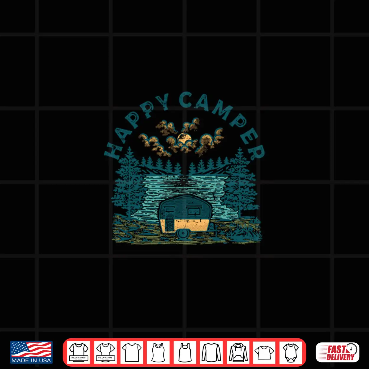 Happy Camper Hiking Lake Camping Family Vacation Vintage Shirt Happy Camper Hiking Lake Camping Family Vacation Vintage Shirt