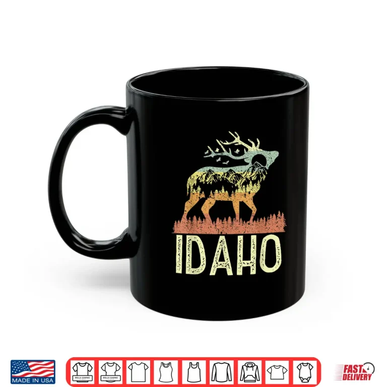 Mug Idaho Retro Mountain Vintage Elk Hiking Professional Gift Shirt