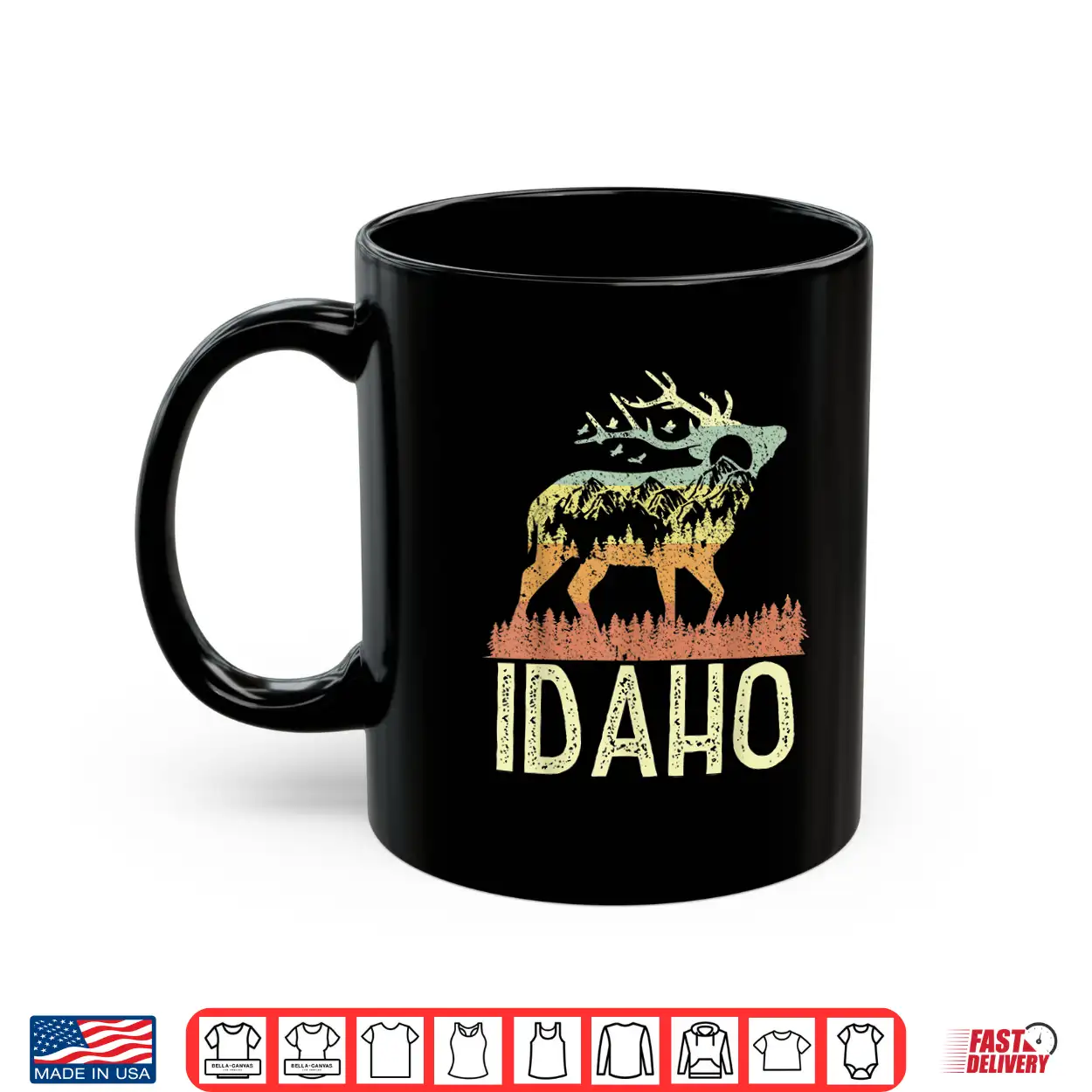 Idaho Retro Mountain Vintage Elk Hiking Professional Gift Shirt Idaho Retro Mountain Vintage Elk Hiking Professional Gift Shirt