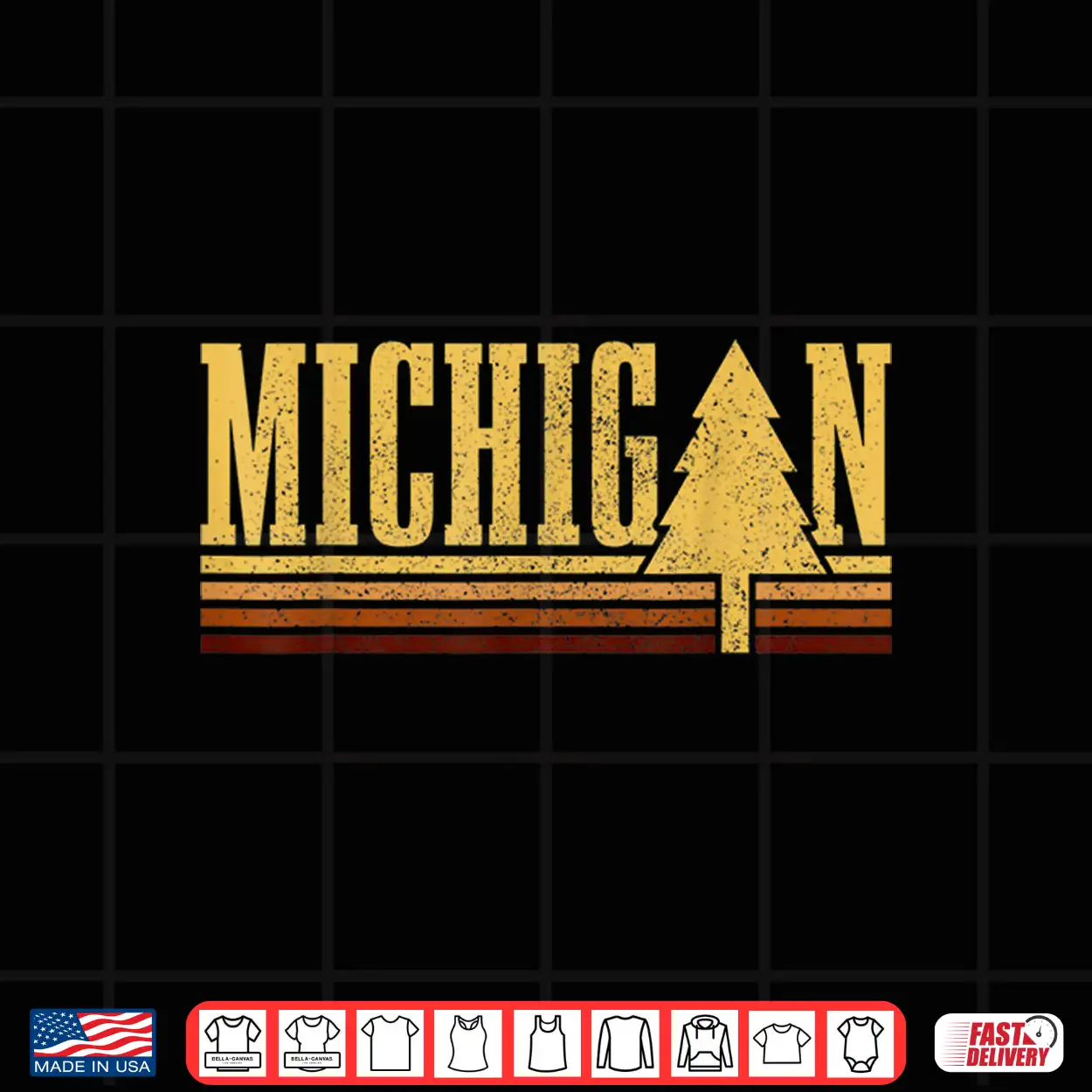 Michigan Vintage Tree State Pride Camping Hiking Graphic Shirt Michigan Vintage Tree State Pride Camping Hiking Graphic Shirt