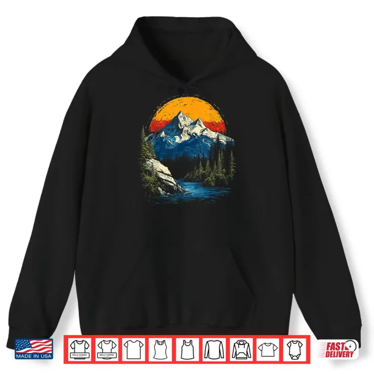 Hoodie Nature Mountain Vintage Professional Aesthetic Graphic Shirt