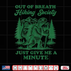 Design Out Of Breath Hiking Society Turtle Animal Lover Graphic Shirt