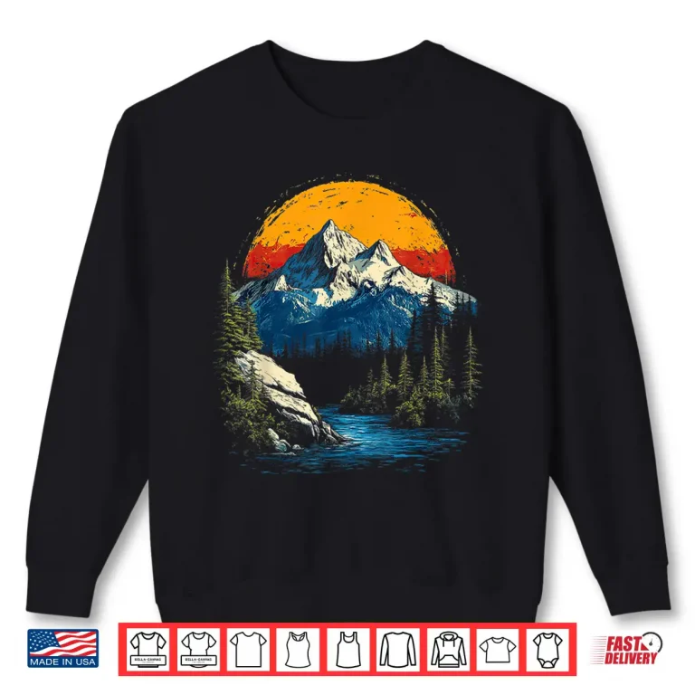 Sweatshirt Nature Mountain Vintage Professional Aesthetic Graphic Shirt