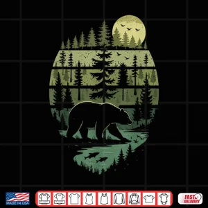 Nature Bear Forest Retro Nature Professional Graphic Shirt 4 Design Nature Bear Forest Retro Nature Professional Graphic Shirt