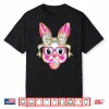 Cute Easter Bunny Bubble Gum Coquette Bow For Girls Women Shirt