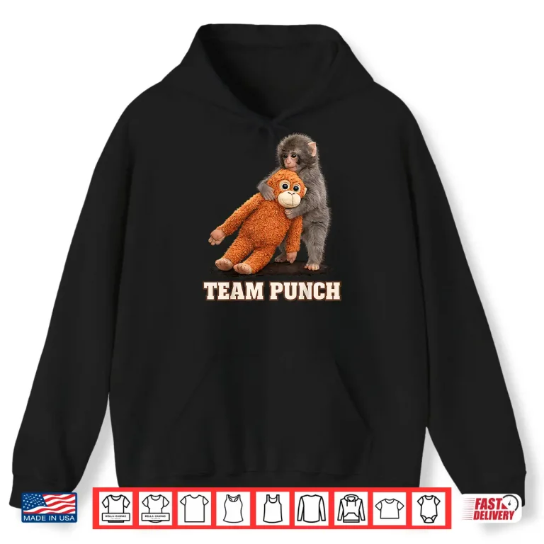 Hoodie Adorable Monkey Punch Baby Graphic Team Punch Big Love Gifts Shirt