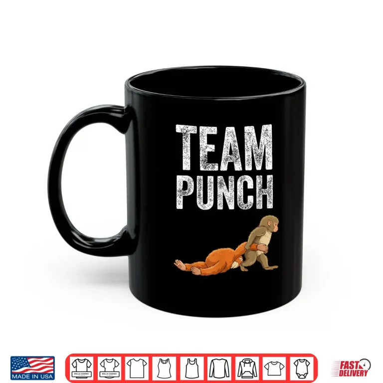 Mug Baby Monkey Team Punch Shirt Cute Viral Macaque Lover Japan Shirt