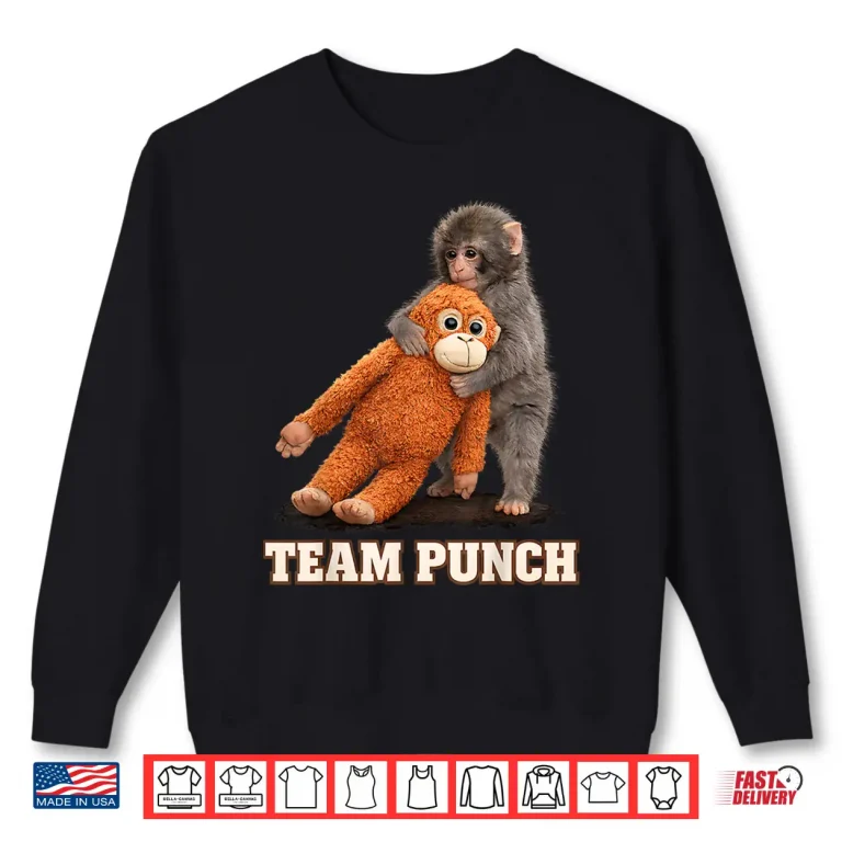Sweatshirt Adorable Monkey Punch Baby Graphic Team Punch Big Love Gifts Shirt