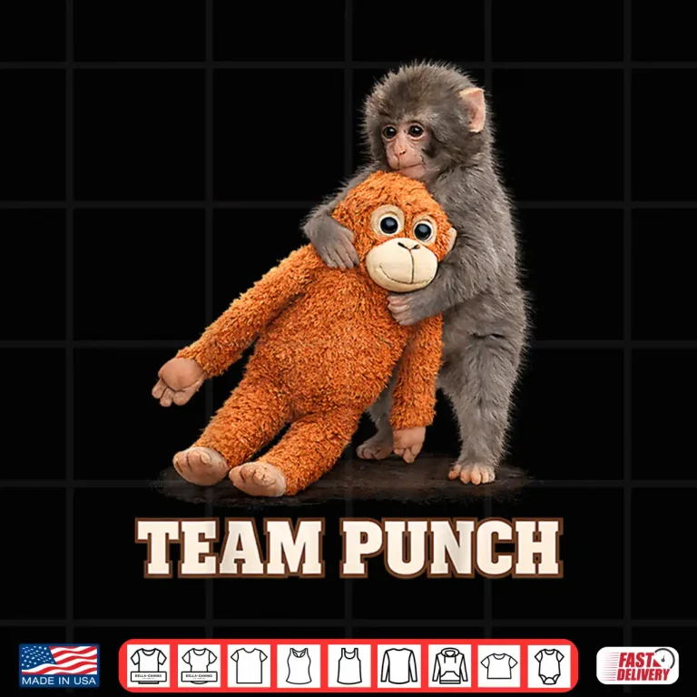 Design Adorable Monkey Punch Baby Graphic Team Punch Big Love Gifts Shirt