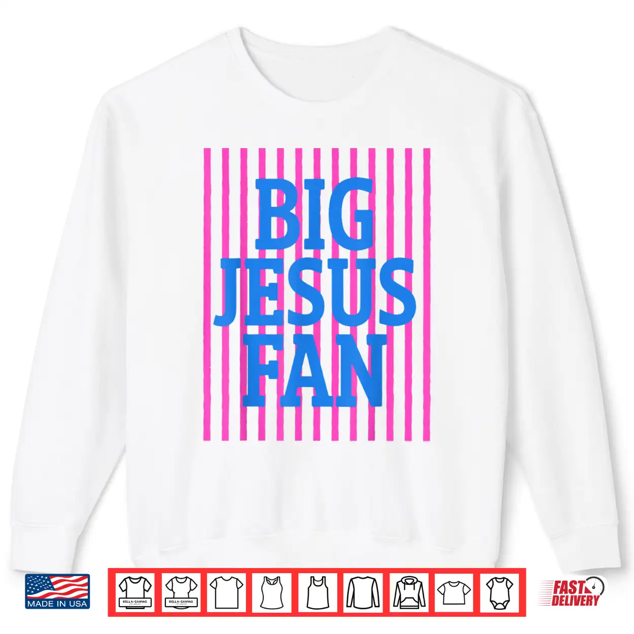 Big Jesus Fan Faith Preppy Christian God Women Men Shirt Big Jesus Fan Faith Preppy Christian God Women Men Shirt