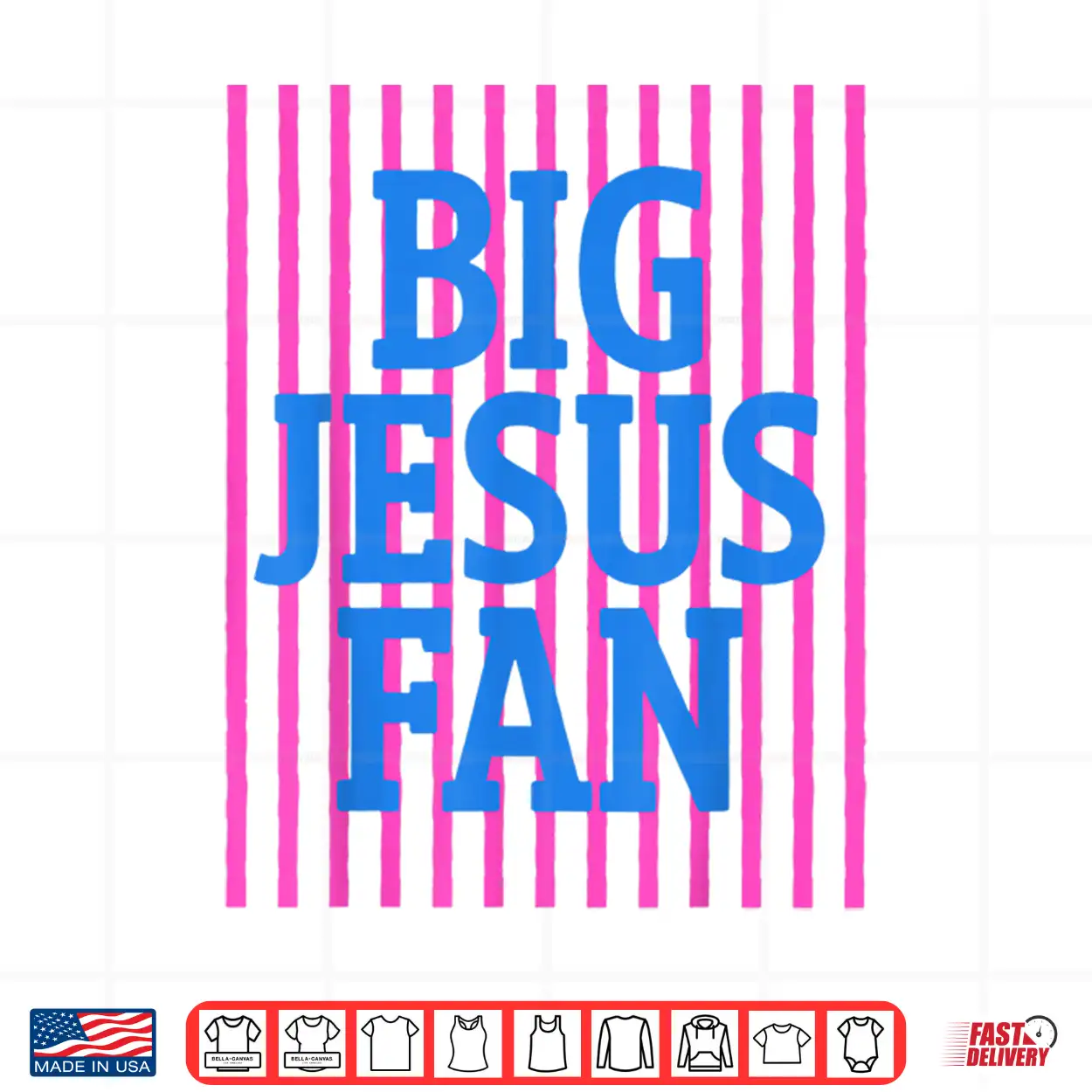 Big Jesus Fan Faith Preppy Christian God Women Men Shirt Big Jesus Fan Faith Preppy Christian God Women Men Shirt