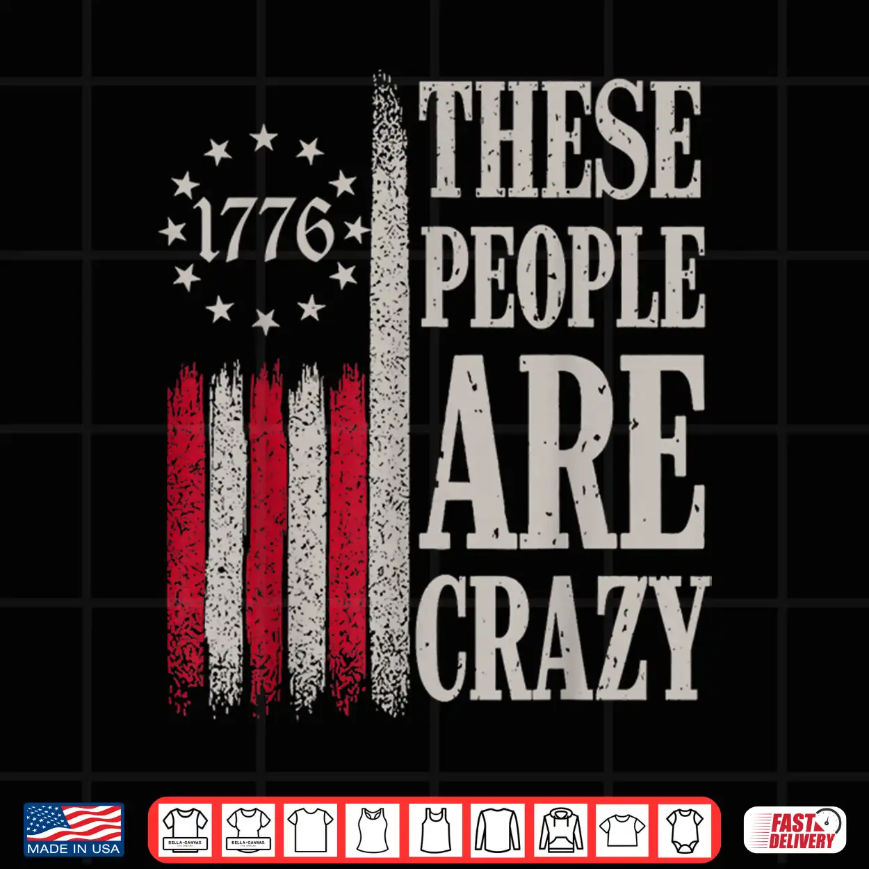 These People Are Crazy Flag Retro Vintage Shirt These People Are Crazy Flag Retro Vintage Shirt