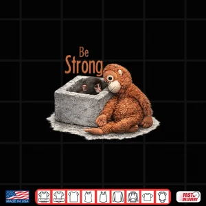 Design Cute Baby Monkey Punch with his Orangutan Stuffed Toy Shirt