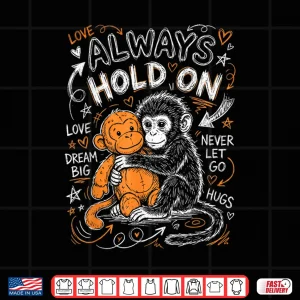 Design Punch Monkey Cute Baby Funny Animal Shirt