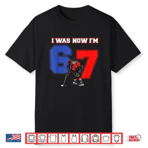 7 Year Old Birthday I Was 6 Now I’M 7 Hockey Sport Lover Boy Shirt
