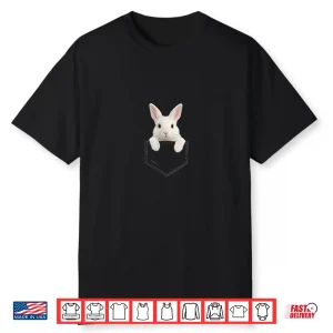 Cute Bunny Pocket Rabbit Easter Men Women Boys Girls Kids Shirt
