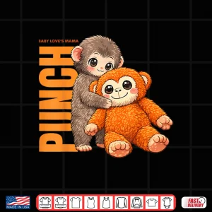 Design Cute Babys Love Mama Punch Monkey Shirt