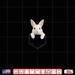 Design Cute Bunny Pocket Rabbit Easter Men Women Boys Girls Kids Shirt