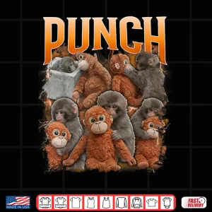 Design Funny Punch Baby Monkey Cute Family Shirt