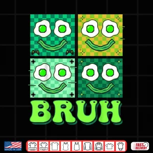 Design Green Face Eggs and Bacon Ham Breakfast St Patricks Funny Shirt