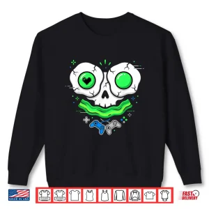Sweatshirt Green Smile Face Eggs and Bacon St Patricks Gamer Shirt