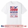 Usa Anniversary 3000 Months July 4 Us Flag 250 Years America Shirt