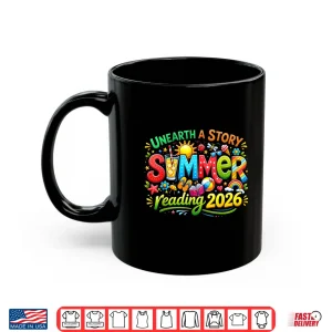 Mug Unearth a Story Summer 2026 Summer Reading Program Book Shirt