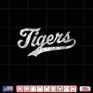 Design Vintage Tigers Name Personalized Retro for Men Women Kid Shirt