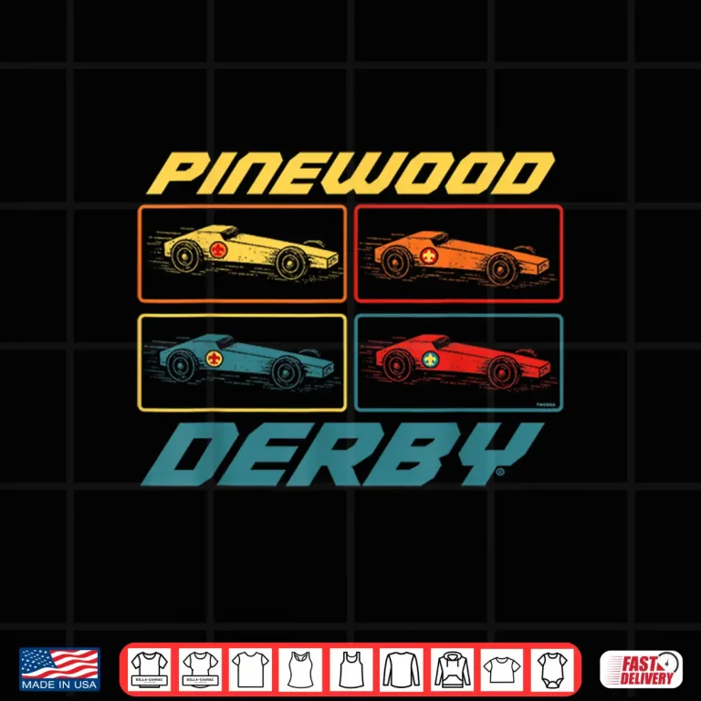 Design Classic Pinewood Derby Pop Art Cub Scouts Retro Race Cars Shirt