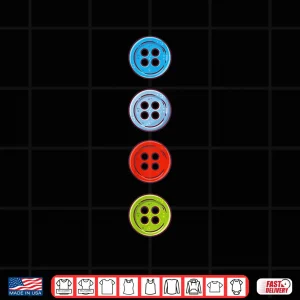 Design Four Groovy Buttons Blue Cat Funny Halloween Costume Kids Shirt