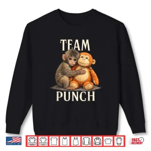 Team Punch Cute Monkey And Bear Design Shirt 2 Sweatshirt Team Punch Cute Monkey and Bear Design Shirt